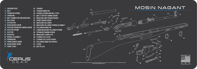Mosin-Nagant Schematic Rifle Mat