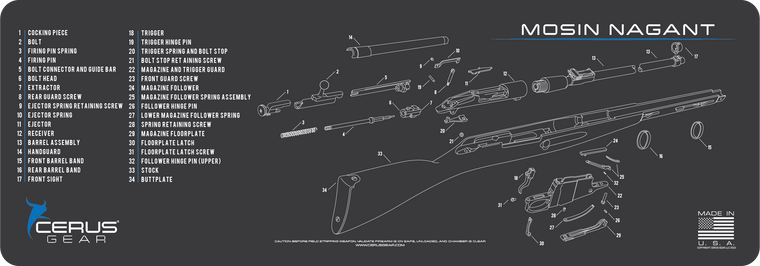 Mosin-Nagant Schematic Rifle Mat