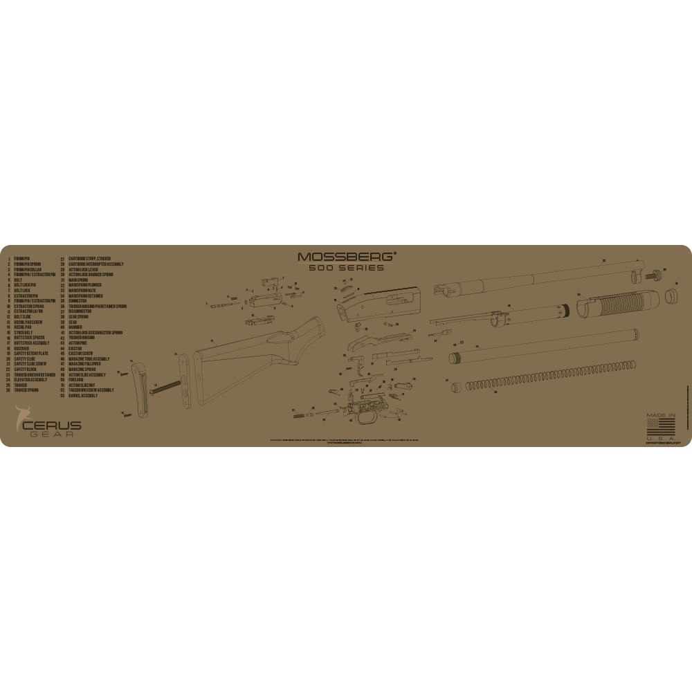 Mossberg 500 Schematic Magnum Gun Mat