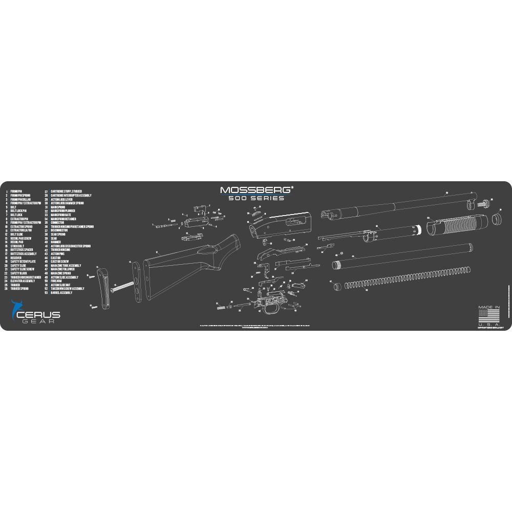 Mossberg 500 Schematic Magnum Gun Mat