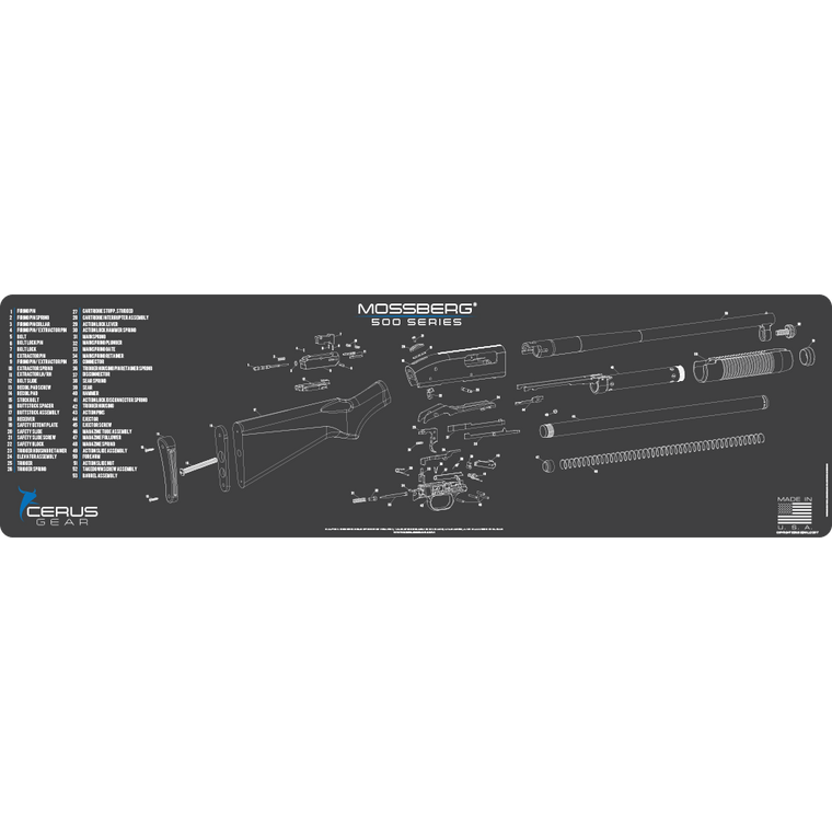 Mossberg 500 Schematic Magnum Gun Mat