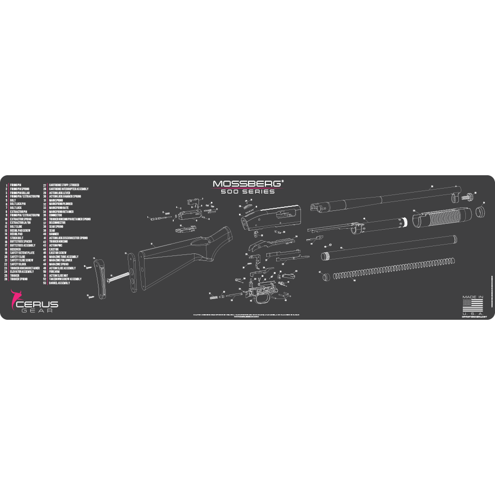 Mossberg 500 Schematic Magnum Gun Mat