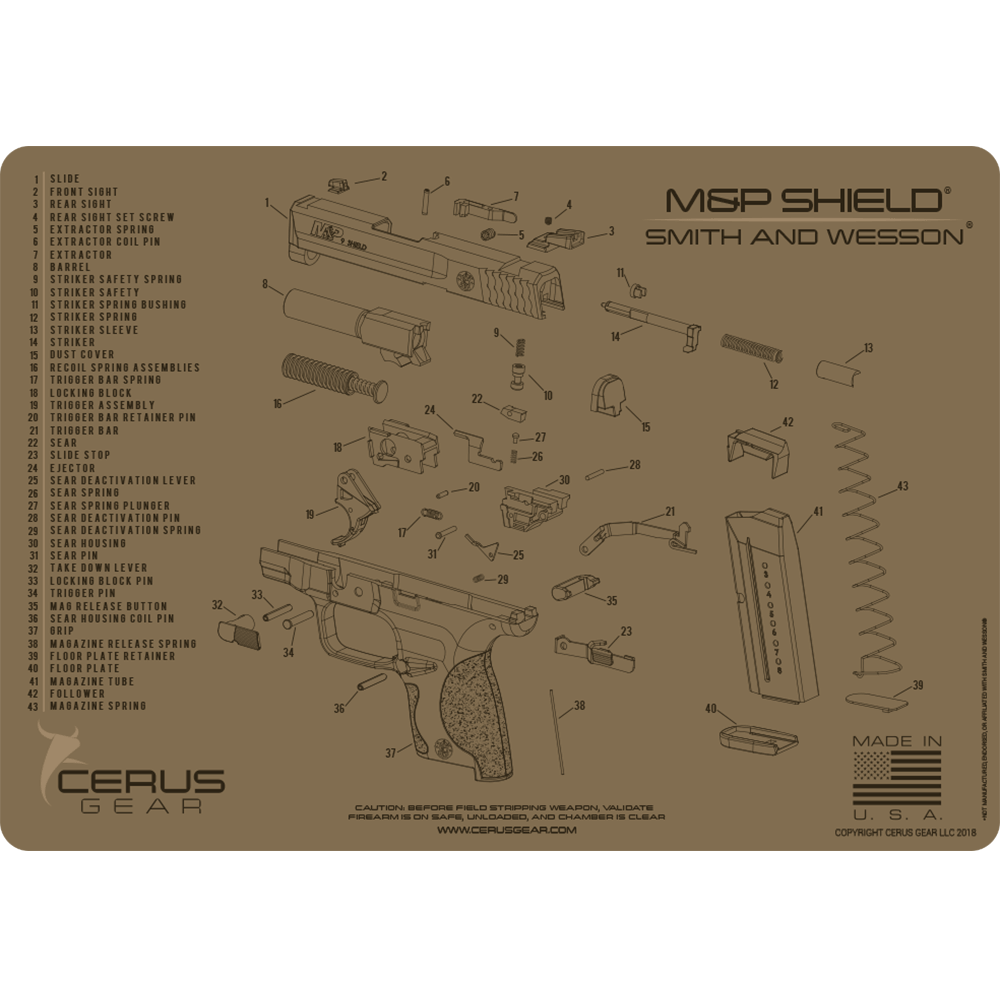Tactical M&P Shield FDE Maintenance Pad
