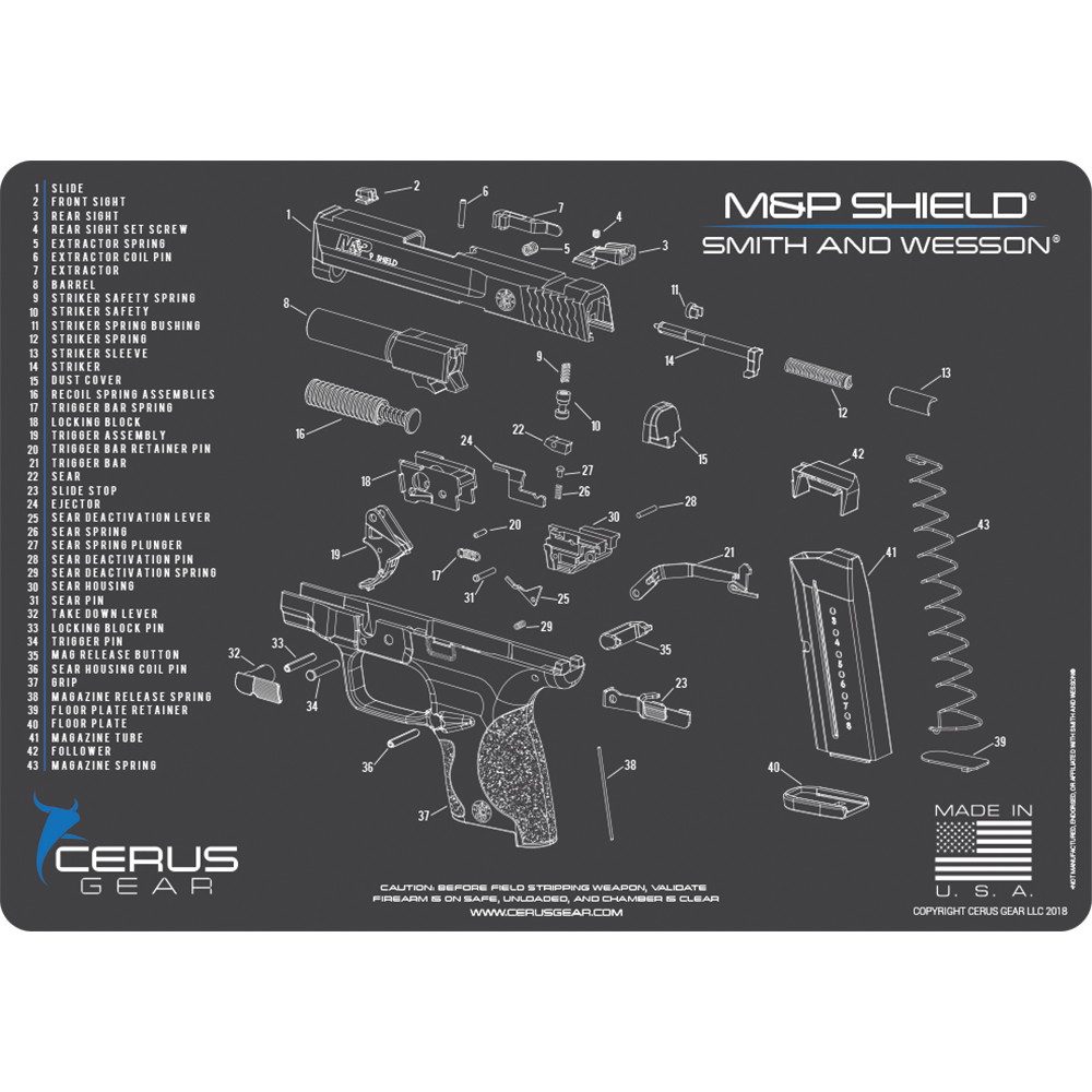 Best M&P Shield Schematic Maintenance Pad