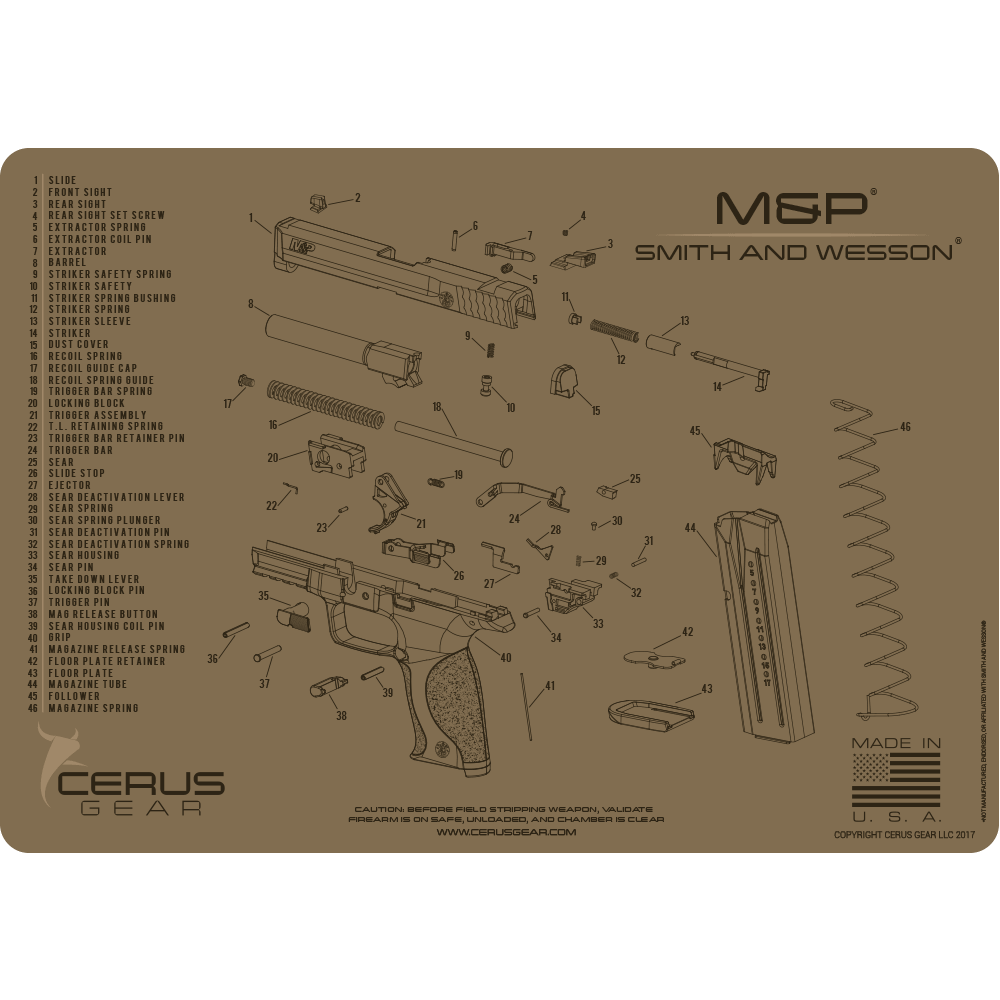 BEST FDE M&P SMITH & WESSON MAINTENANCE MAT