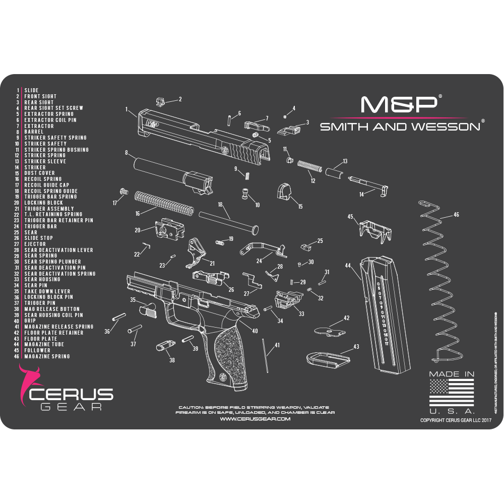 TOP M&P SCHEMATIC PARTS PINK