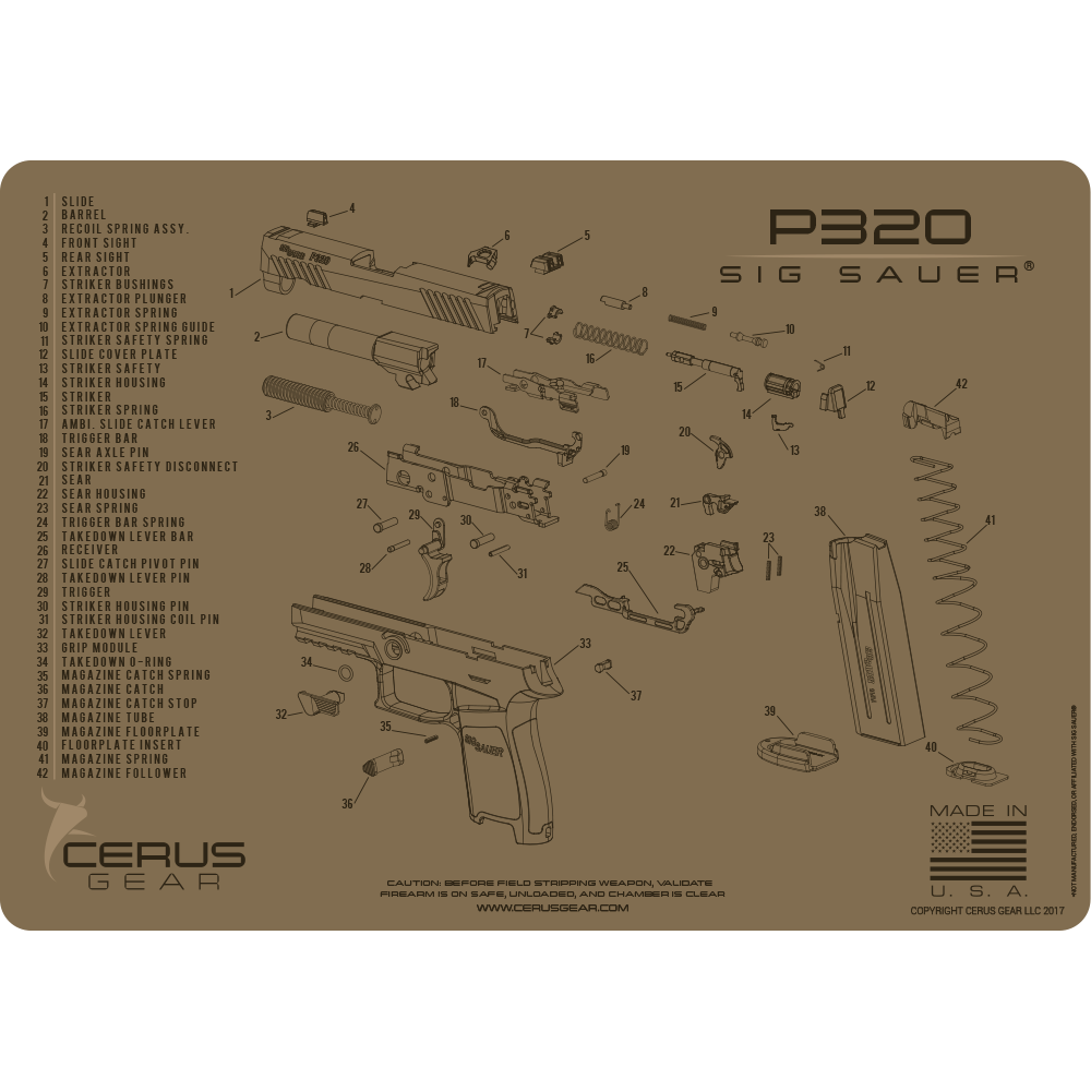 Best Looking Sig P320 Cleaning Mat