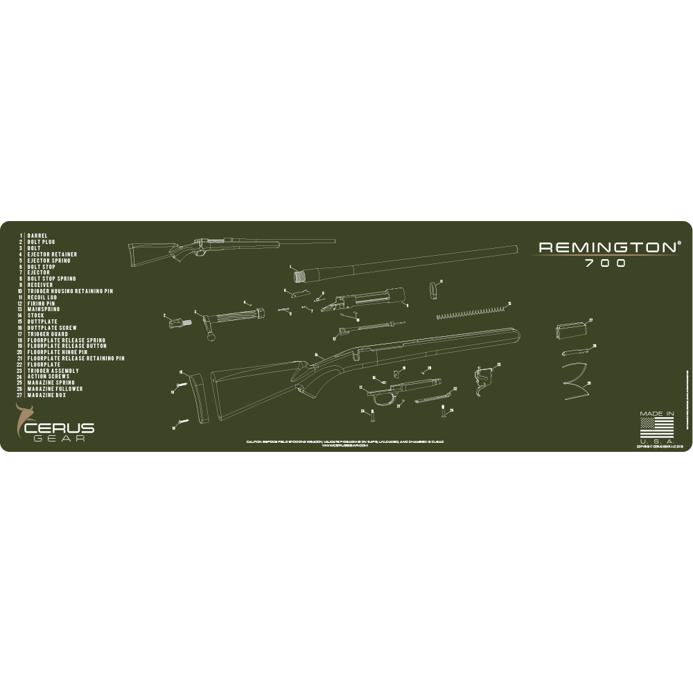 Remington® 700 Schematic Gun Mat