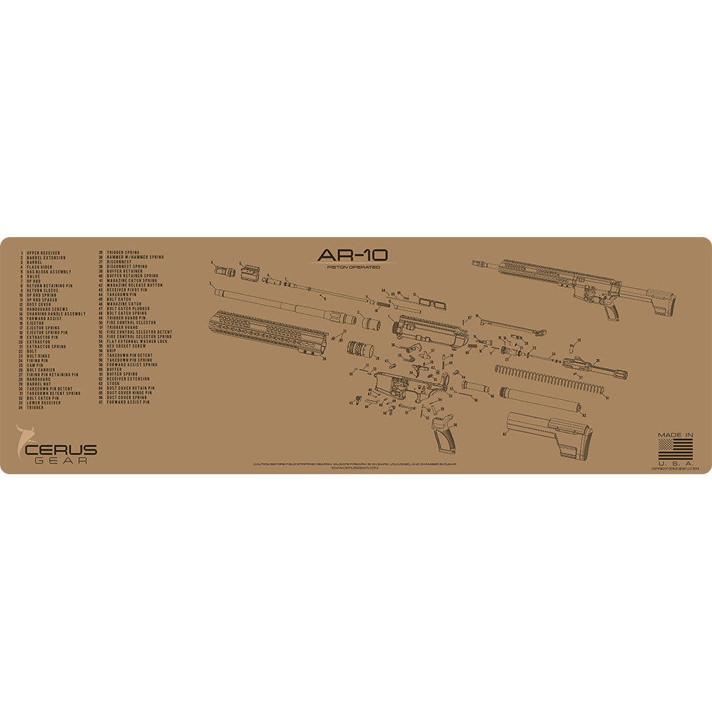 TAN FDE AR10 PARTS DIAGRAM PISTON