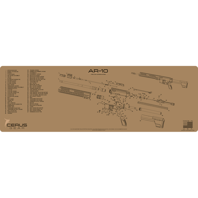 TAN FDE AR10 PARTS DIAGRAM PISTON
