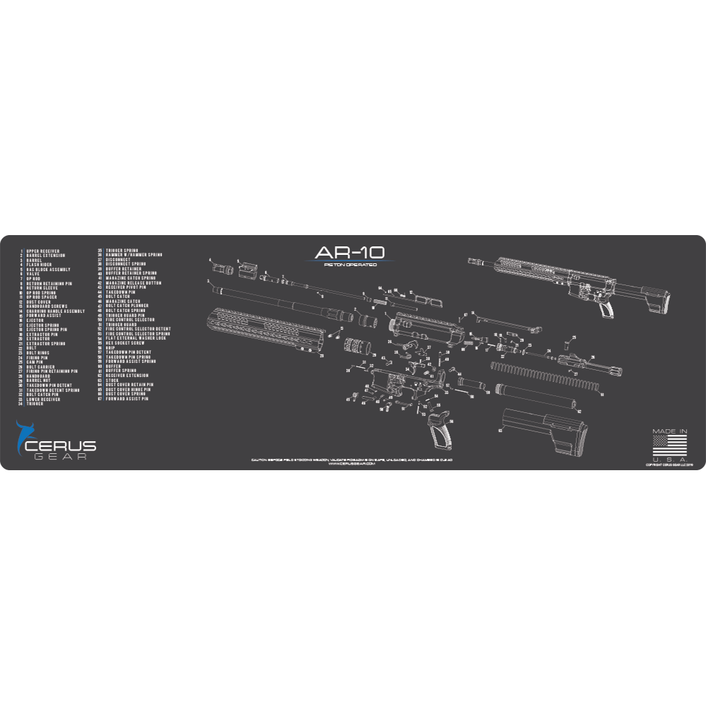 GUN MAT AR 10 PARTS LIST EXPLODED VIEW