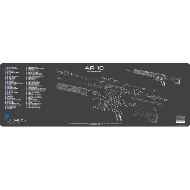 GUN MAT AR 10 PARTS LIST EXPLODED VIEW