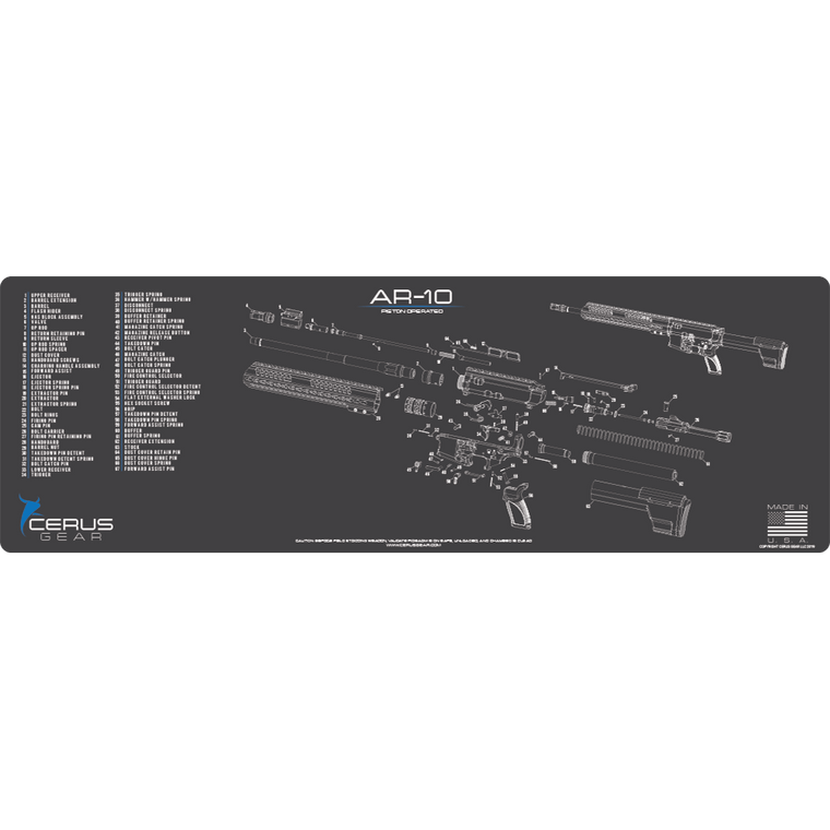 GUN MAT AR 10 PARTS LIST EXPLODED VIEW