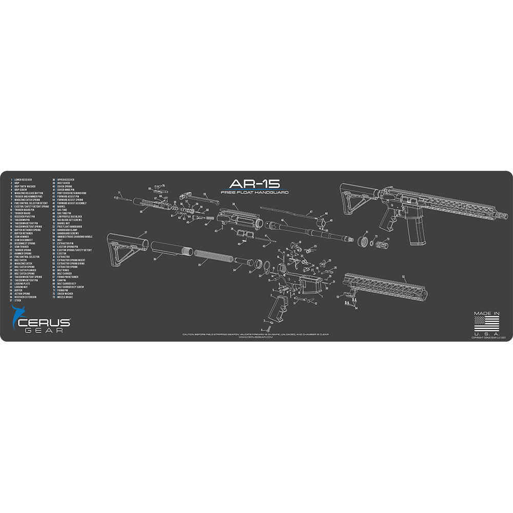 AR-15 Free Float Handguard Schematic Rifle Mat