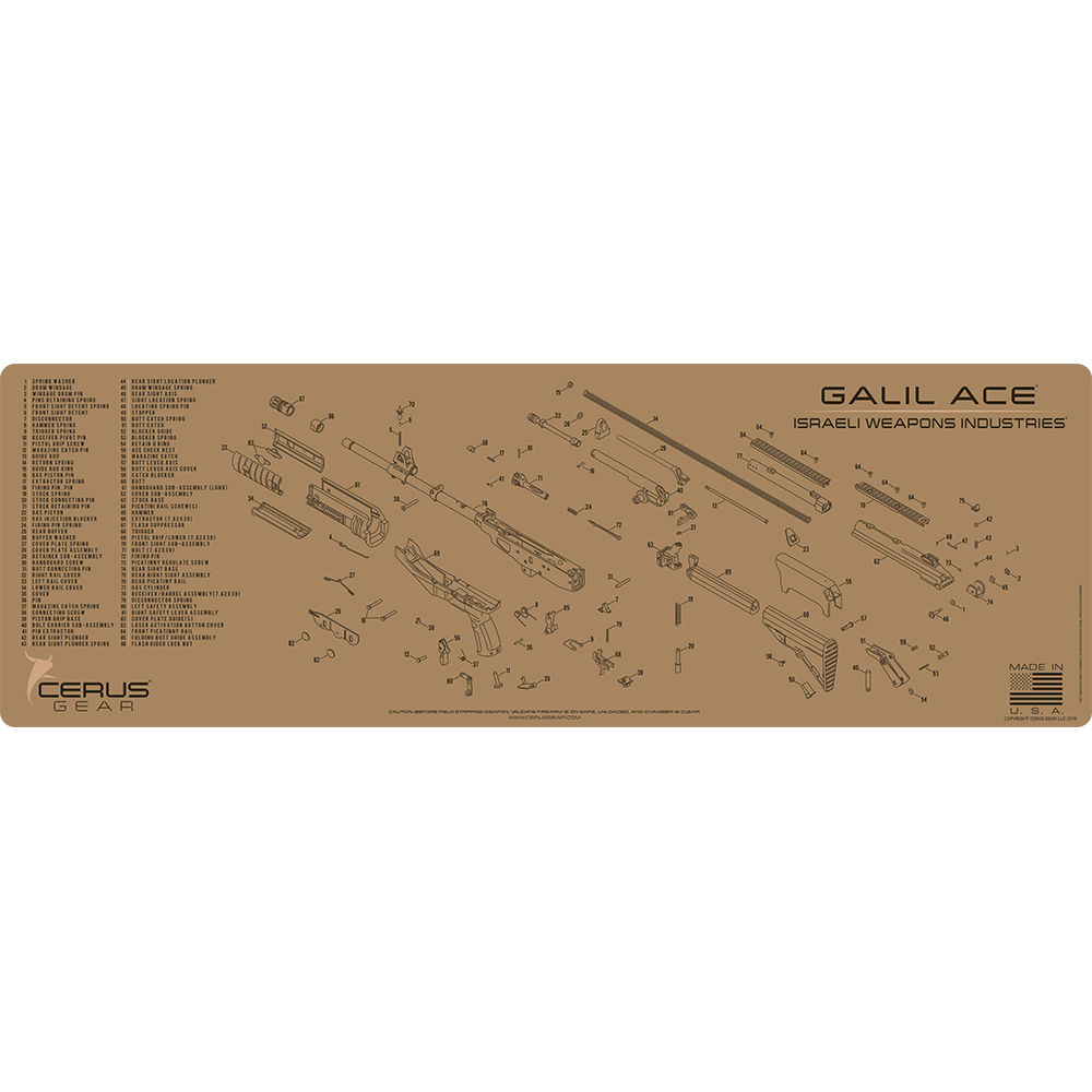 IWI Galil ACE Schematic Rifle Mat