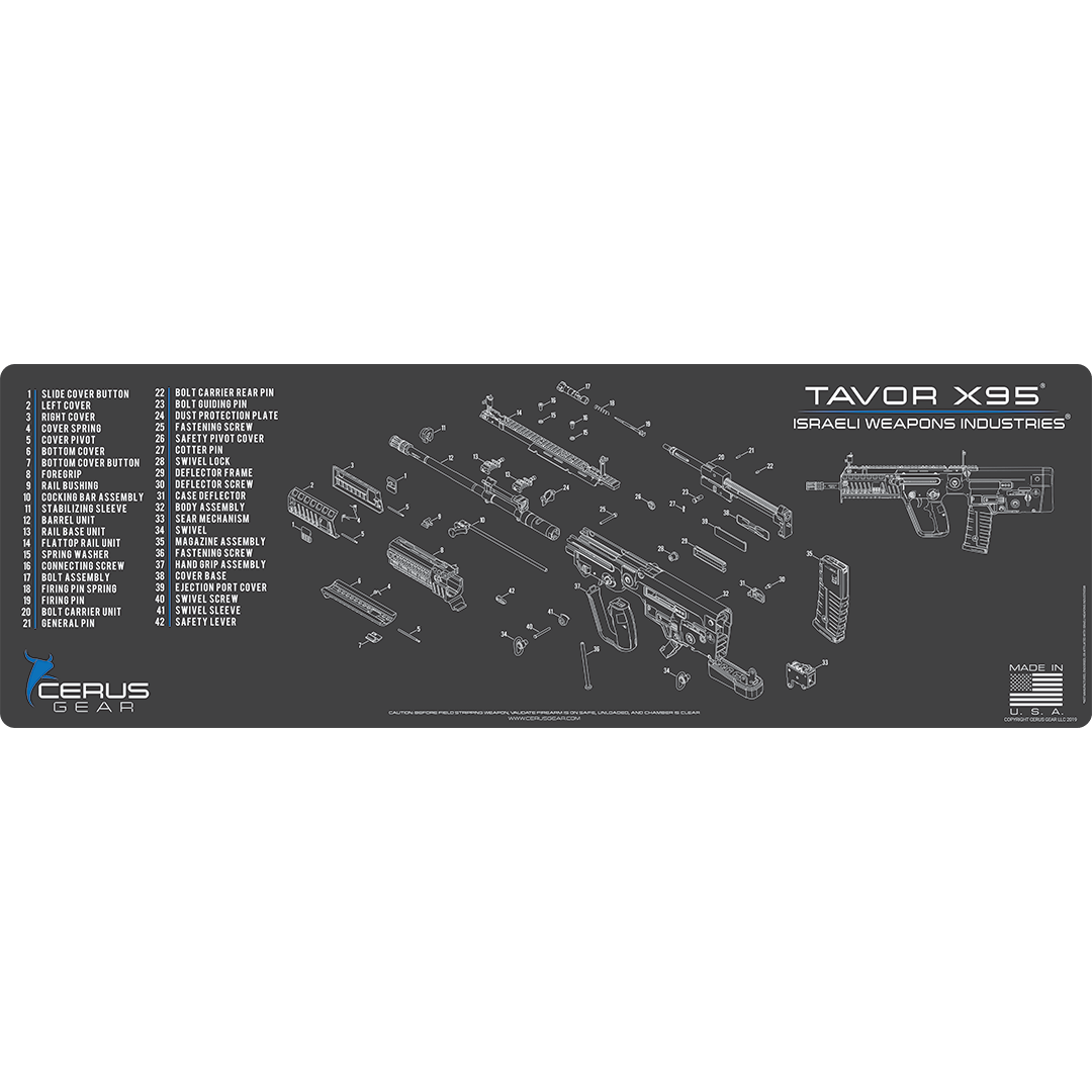 IWI Tavor X95 Schematic Rifle Mat