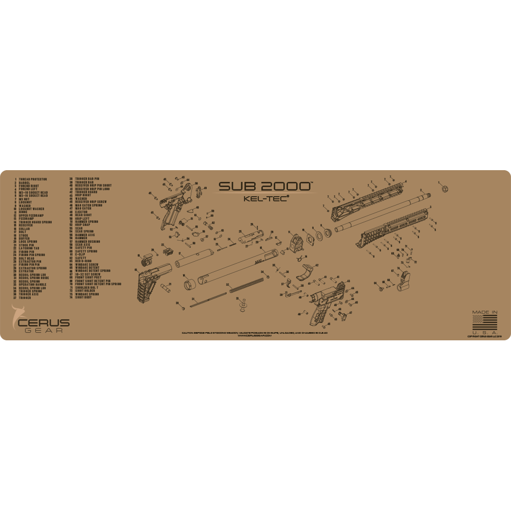 Kel-Tec® SUB 2000 Schematic Rifle Mat