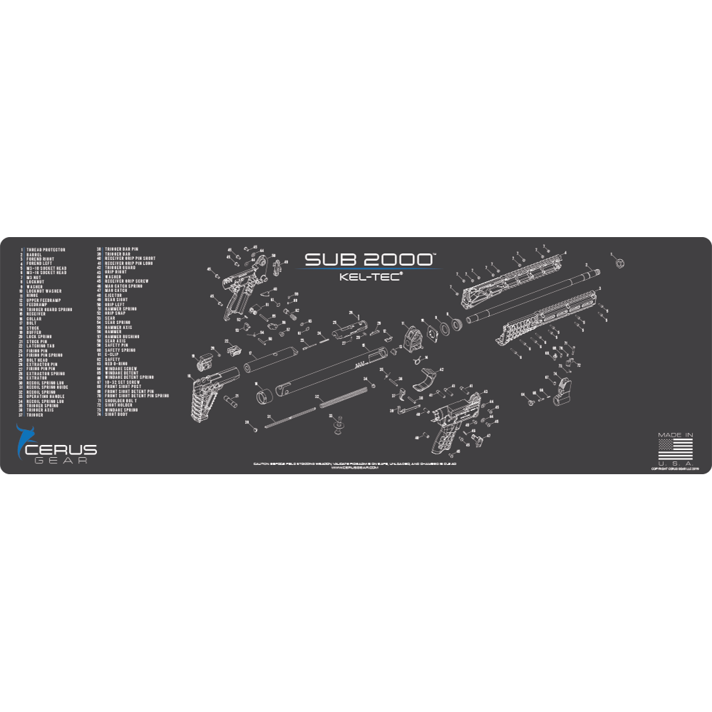 Kel-Tec® SUB 2000 Schematic Rifle Mat