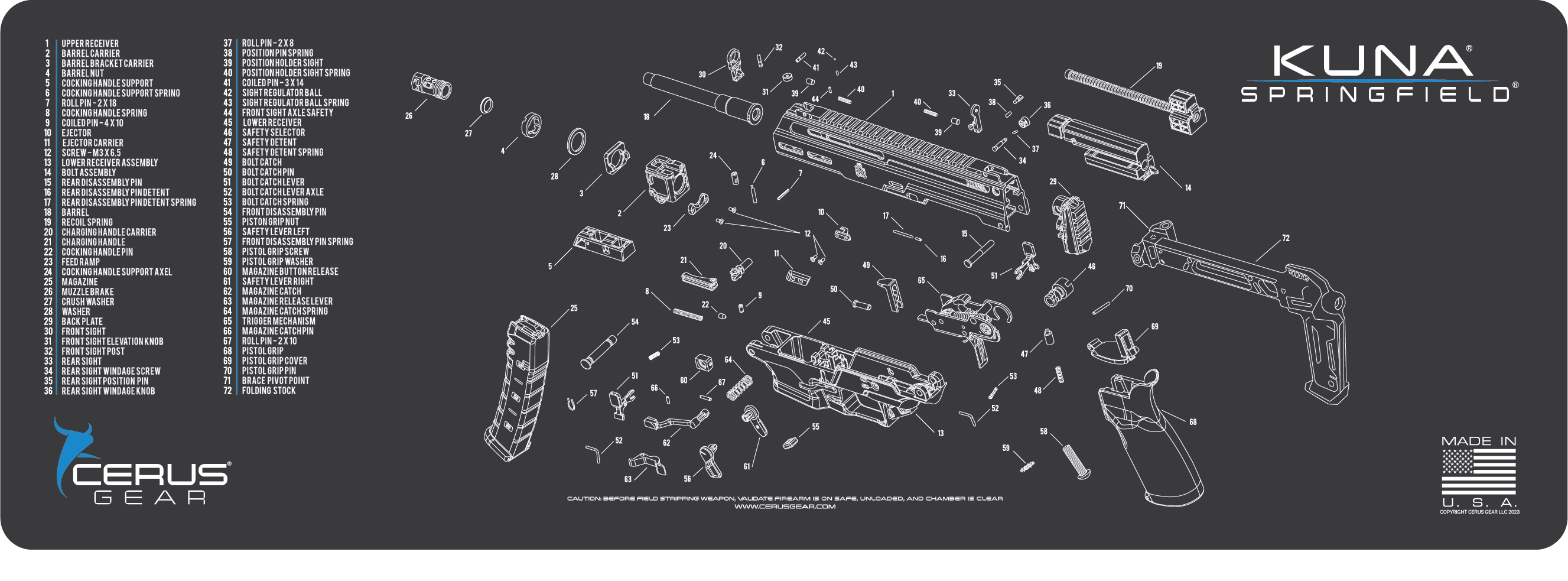 Springfield® Kuna® Schematic Rifle Mat