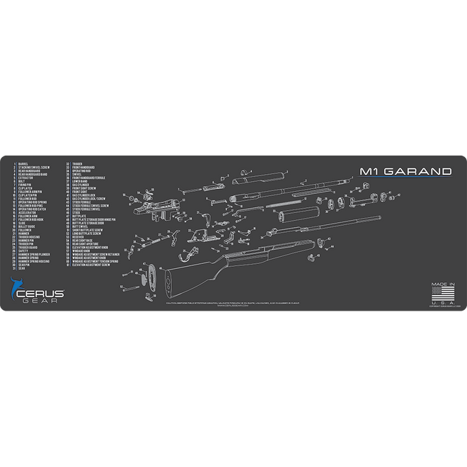 M1 Garand Schematic Rifle Mat