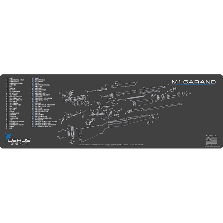 M1 Garand Schematic Rifle Mat