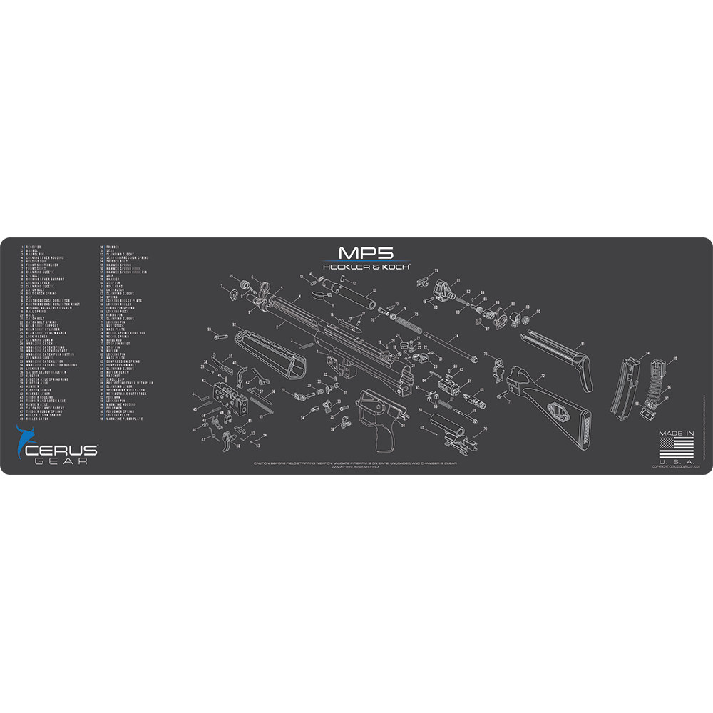 Heckler & Koch® MP5 Schematic Rifle Mat