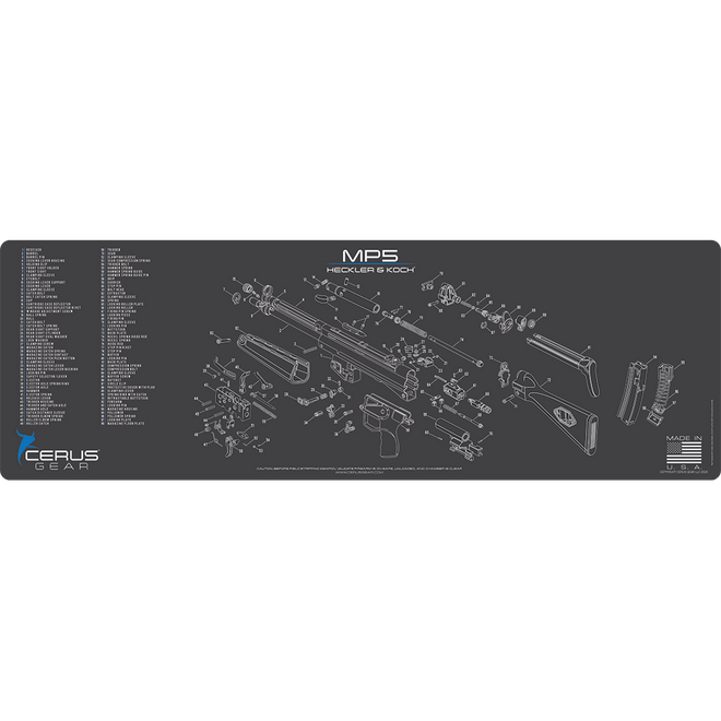 Heckler & Koch® MP5 Schematic Rifle Mat