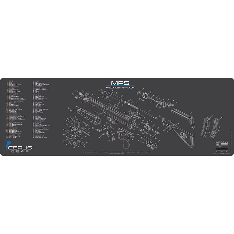 Heckler & Koch® MP5 Schematic Rifle Mat