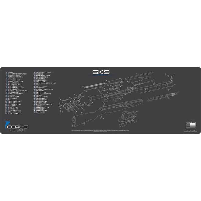 SKS Schematic Rifle Mat