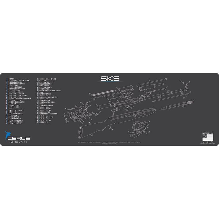 SKS Schematic Rifle Mat