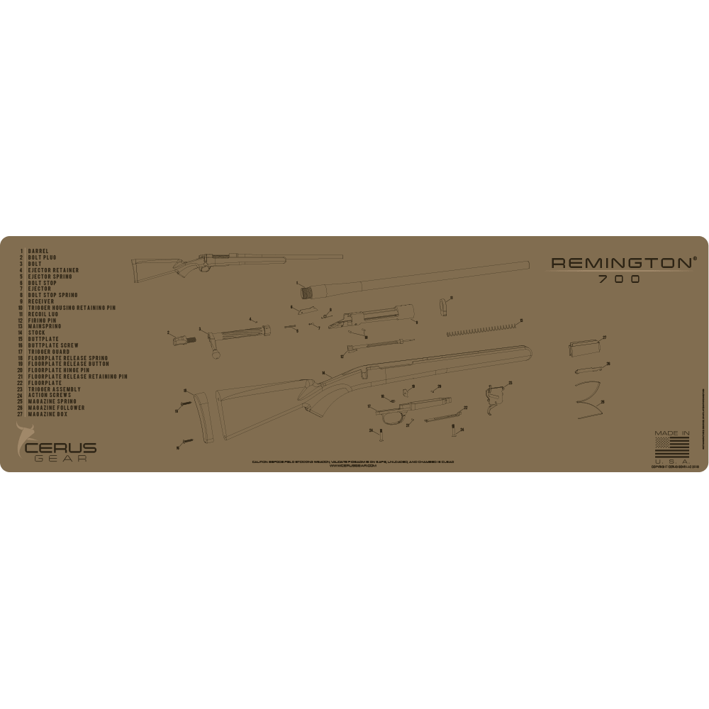 Remington® 700 Schematic Gun Mat