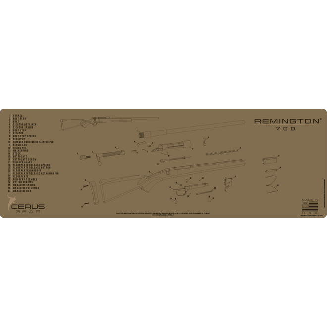 Remington® 700 Schematic Gun Mat