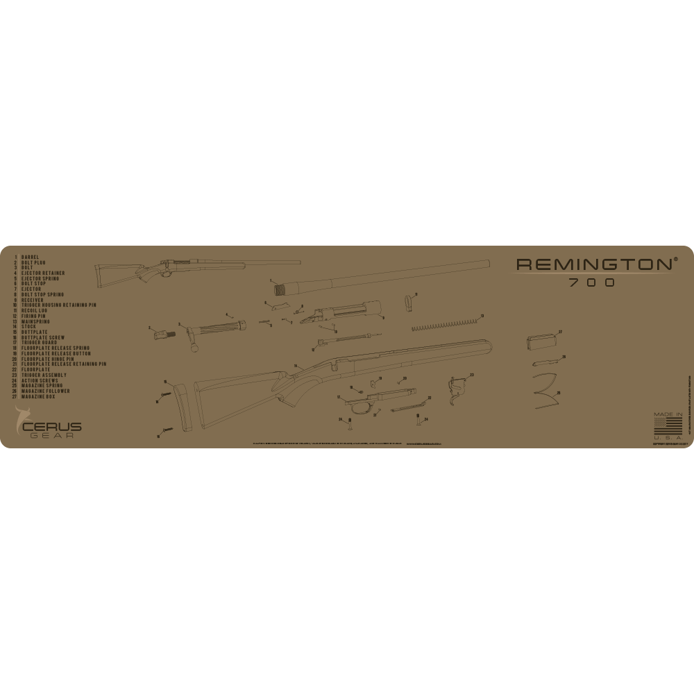 Remington® 700 Schematic Gun Mat