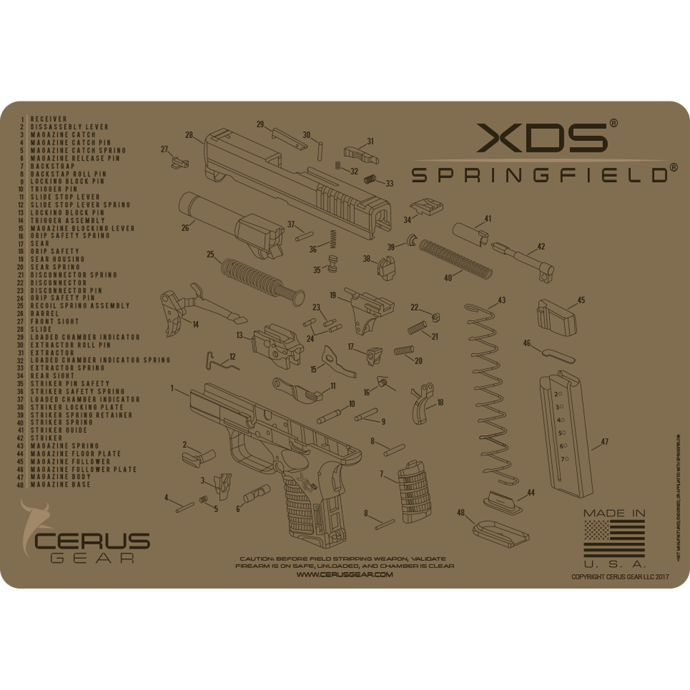 TOP SPRINGFIELD XDS CLEANING MAT