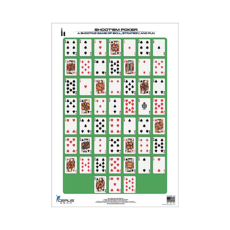 Shoot 'Em Up Poker Target Pack