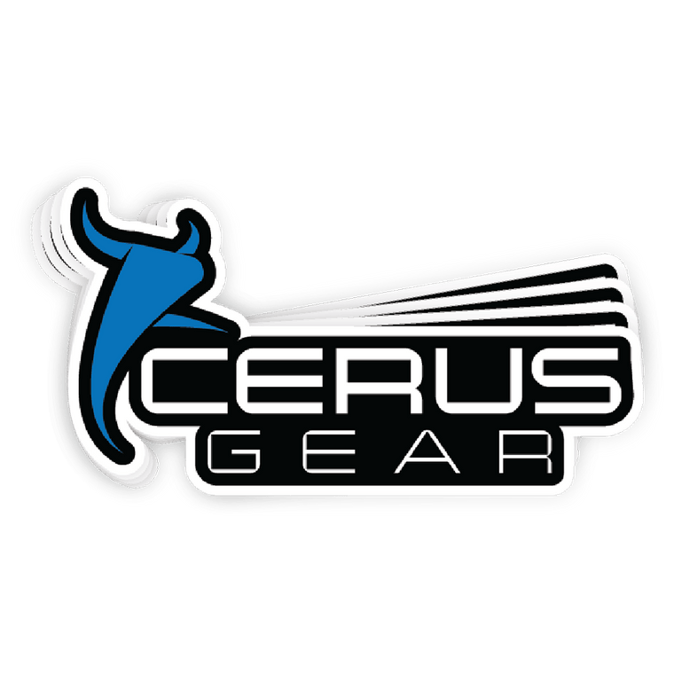 Cerus Gear Logo Decal Die Cut Sticker Indoor/Outdoor Use Size: 4" x 2.2"