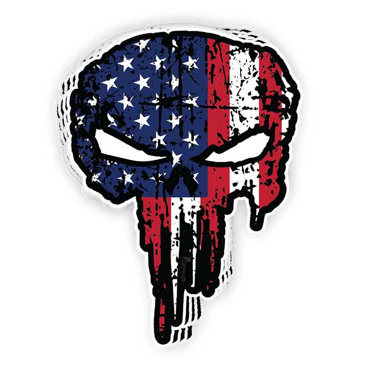 Reaper Patriot Decal Die Cut Sticker Indoor/Outdoor Use Size: 3" x 4"