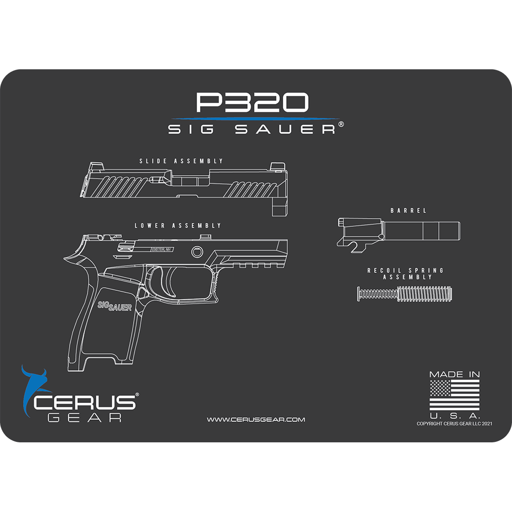 EDC Sig Sauer P320 Schematic Mat