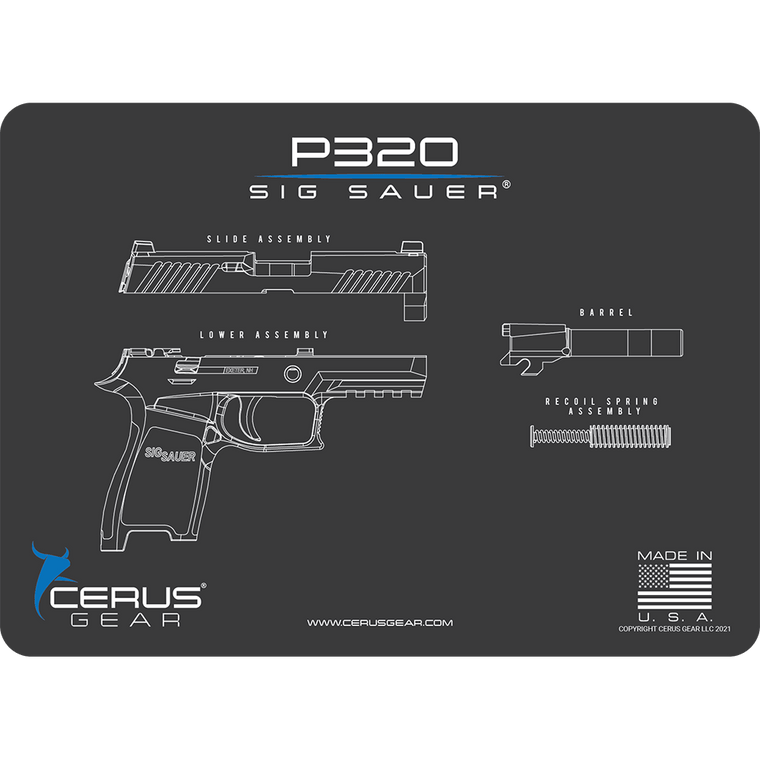 EDC Sig Sauer P320 Schematic Mat