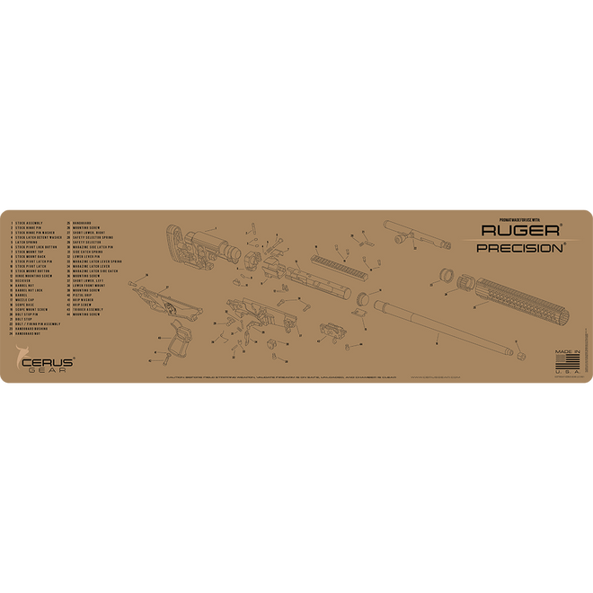 Ruger Precision Schematic Magnum Gun Mat