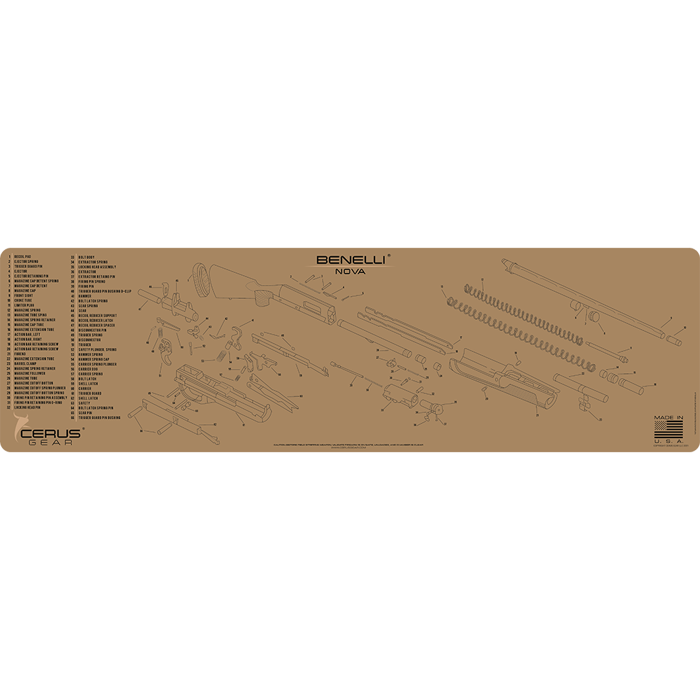 Benelli Nova Schematic Magnum Gun Mat
