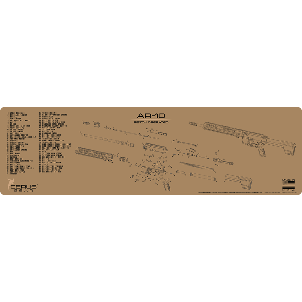 AR-10 Schematic Magnum Gun Mat