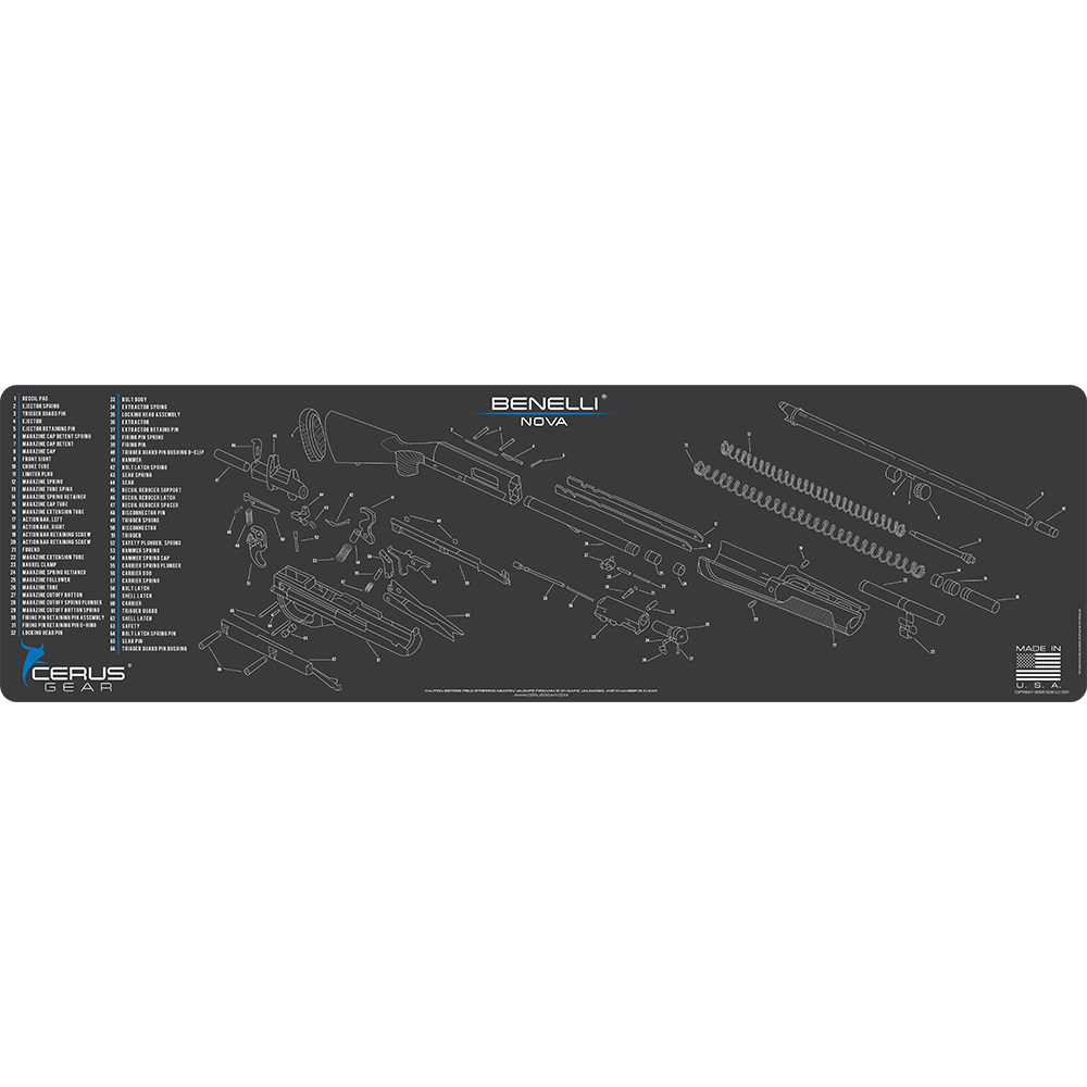 Benelli Nova Schematic Magnum Gun Mat