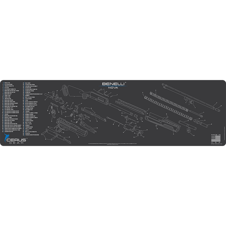 Benelli Nova Schematic Magnum Gun Mat