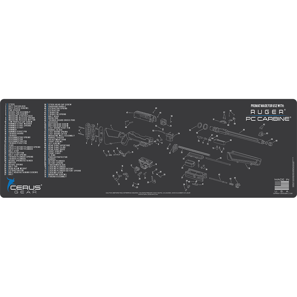 Ruger PC Carbine® Schematic Rifle Mat