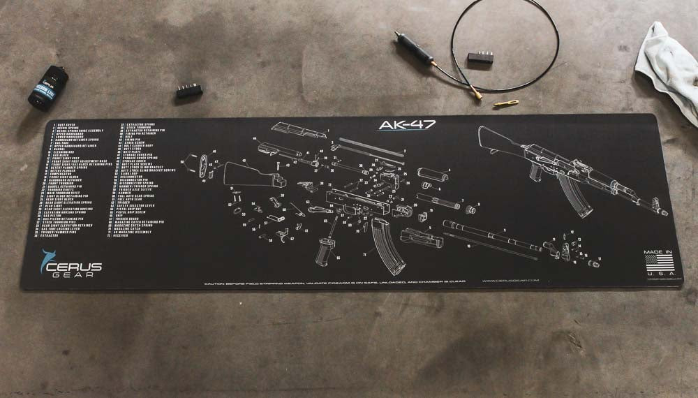 AK-47 Schematic Magnum Gun Mat