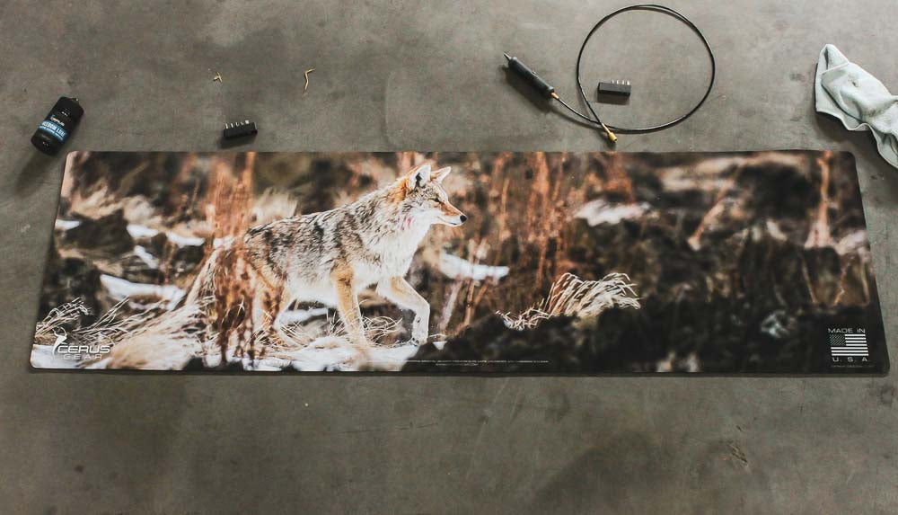 Stalking Coyote Wildlife Gun Mat