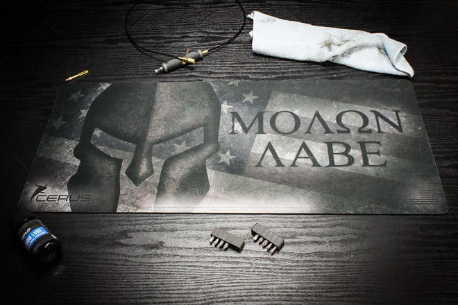 Spartan Molon Labe Handgun Plus Mat