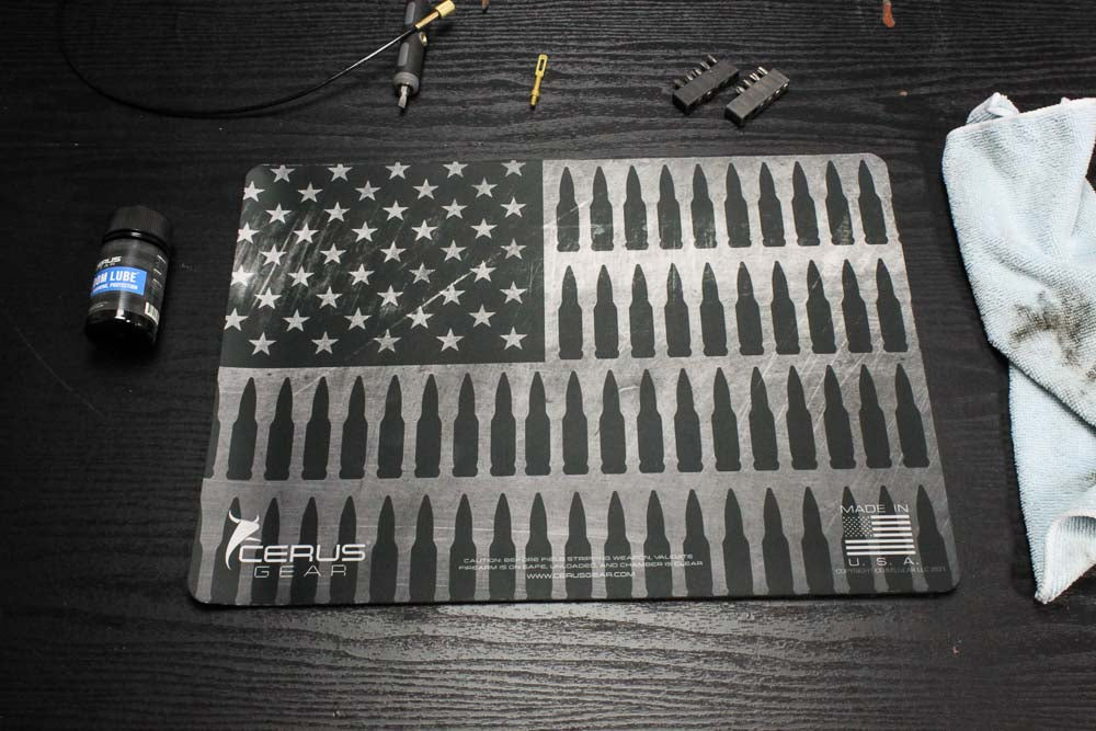 Bullet Flag Handgun Mat