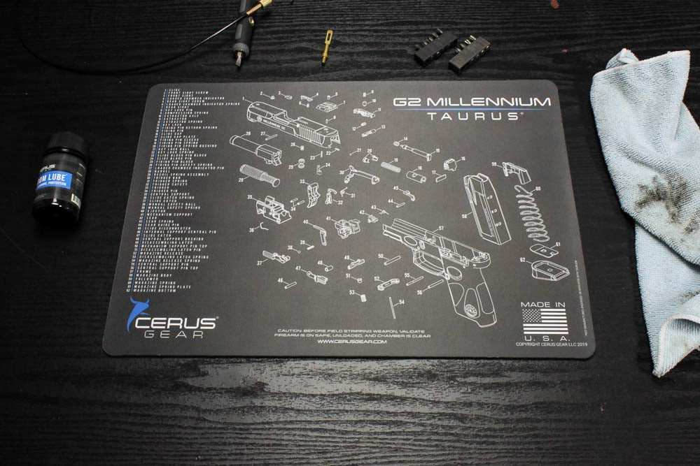 Taurus G2 Millenium Schematic Handgun Mat